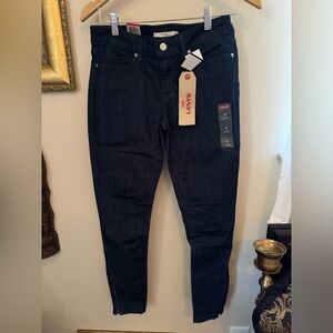 LEVI’S 711 skinny denim jeans size 28x37 mid rise NWT